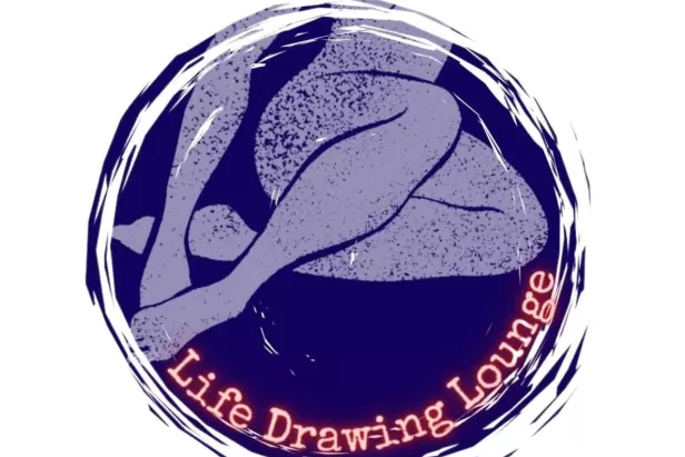 Purple circle with legs and an arm drawn within them
